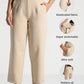 Beige StretchFit High-Rise Cropped Pants - Fabravaa