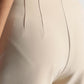 Sand Beige Cropped Trousers with Sculpt Fit - Fabravaa