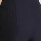 Navy Blue High-Rise Cropped Pants - Fabravaa