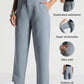 Slate Blue High-Rise Cropped Pants - Fabravaa