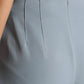 Slate Blue High-Rise Cropped Pants - Fabravaa